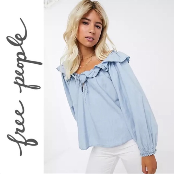 Free People Tops - Free People Lily Of The Valley Ruffle Trim, P2P 22”